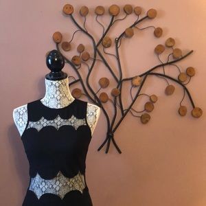 [MISSGUIDED] Black Dress See-Through Panels Size 6